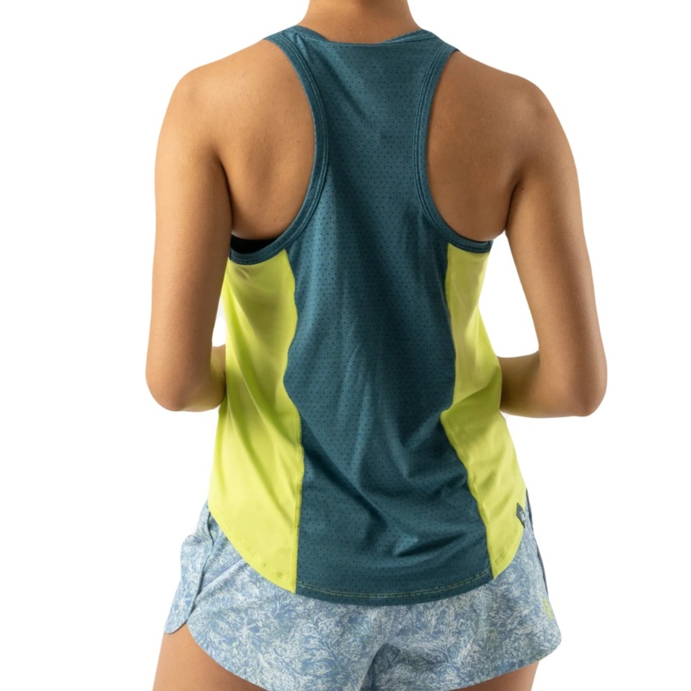 NWT Rabbit Women’s On The Go Tank Med Orig $50 Lime  Green/ Teal